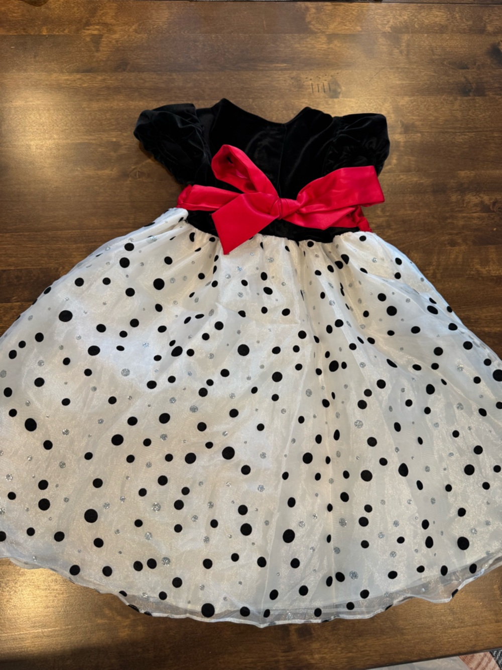 Rare Editions Black, White & Red holiday Party Dress